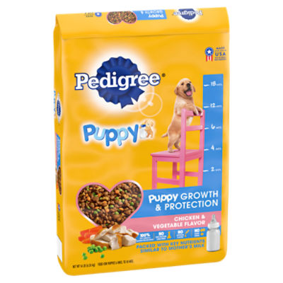 Pedigree Puppy Growth & Protection Chicken & Vegetable Flavor Food for Puppies, 14 lb, 14 Pound