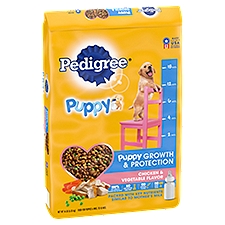 Pedigree Puppy Growth & Protection Chicken & Vegetable Flavor Food for Puppies, 14 lb, 14 Pound