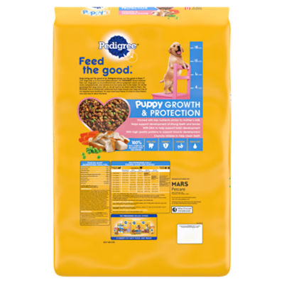 Pedigree puppy food outlet how much to feed