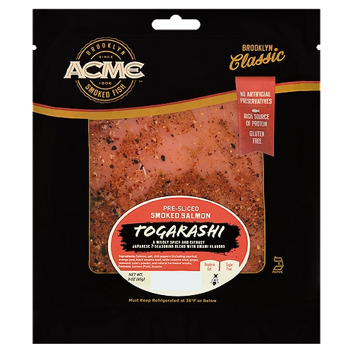 ACME Togarashi Pre-Sliced Smoked Salmon, 3 oz