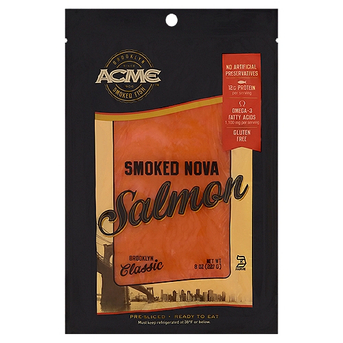 Acme Smoked Fish Classic Brooklyn Smoked Nova Salmon, 8 oz