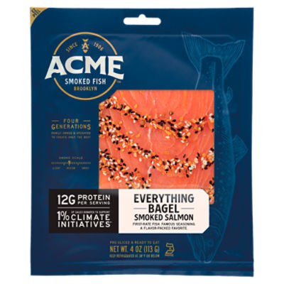 ACME Everything Bagel Smoked Nova Salmon, 4 oz