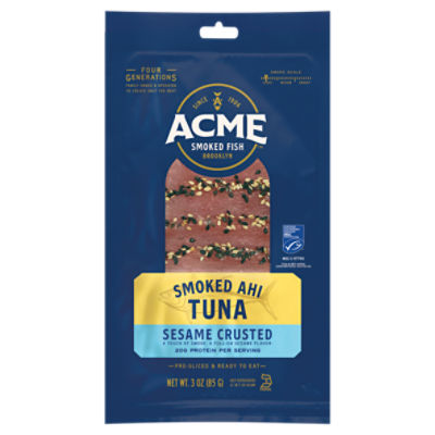 Acme Smoked Fish Sesame Crusted Smoked Ahi Tuna, 3 oz