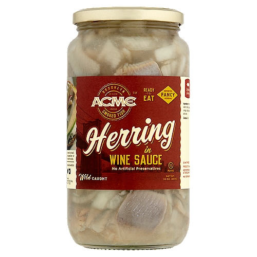 Acme Herring in Wine Sauce, 32 oz
This delicacy is great by itself, as a snack, as an appetizer, or as part of your favorite dish.