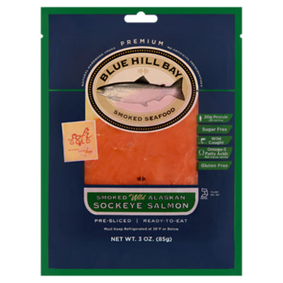 Blue Hill Bay Smoked Wild Alaskan Sockeye Salmon, 3 oz - Fairway