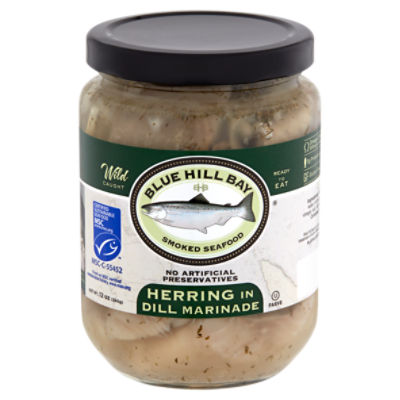 Blue Hill Bay Smoked Seafood Herring in Dill Marinade, 12 oz - Fairway