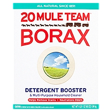 20 Mule Team Borax Detergent Booster & Multi-Purpose Household Cleaner, 4 lb 1 oz