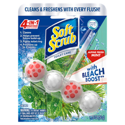 Soft Scrub 4in1 Rim Hanger Toilet Bowl Cleaner, Alpine Fresh with