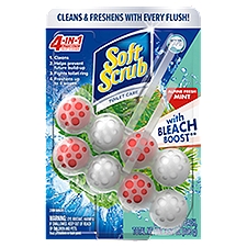 Soft Scrub Alpine Fresh Mint 4-in-1 Automatic Toilet Cleaner, 1.76 oz, 2 count, 3.52 Ounce