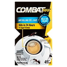 Combat Max Ant Killing Gel Bait, 4 count, 0.70 oz