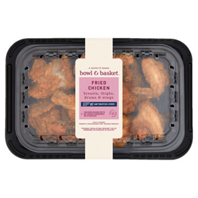 Bowl & Basket Fried Chicken Breasts, Thighs, Drums & Wings - Sold Hot, 24 oz, 24 Ounce