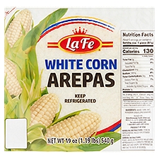 La Fe White Corn, Arepas, 19 Ounce