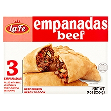 La Fe Beef Empanadas, 3 count, 9 oz, 14 Ounce