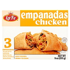 La Fe Chicken Empanadas, 3 count, 9 oz, 14 Ounce