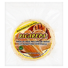 Ricarepa Corn Arepa Filled with Cheese, 4 count, 13.4 oz