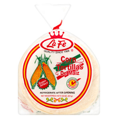 La Fe Corn Tortillas, 30 oz