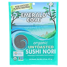 Emerald Cove Organic Untoasted Nori, 10 count, 0.9 oz