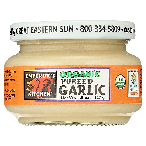Emperor's Kitchen Organic Pureed Garlic, 4.5 oz