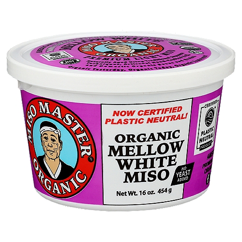 Miso Master Organic Mellow White Miso, 16 oz
Miso Master is the top selling organic miso in the USA, combining the health benefits of fermented foods with a versatile, savory umami flavor. Handcrafted in North Carolina using the finest organic ingredients and traditional methods.