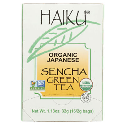 Haiku Organic Japanese Sencha Green Tea, 0.84, 16 count
