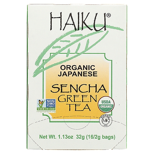 Haiku Organic Japanese Sencha Green Tea, 0.84, 16 count