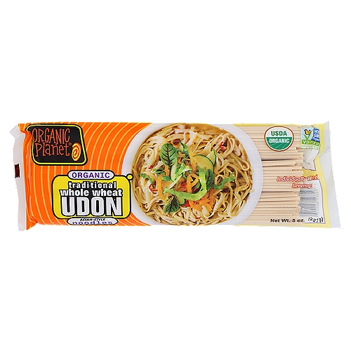 Organic Planet Organic Traditional Whole Wheat Udon Asian-Style Noodles, 8 oz