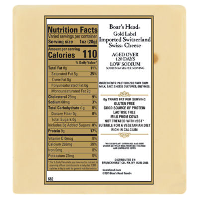 Boar's Head Gold Label Imported Switzerland Swiss Cheese