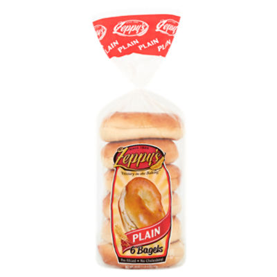 Zeppy's Plain PreSliced Bagels, 6 count, 20 oz Price Rite