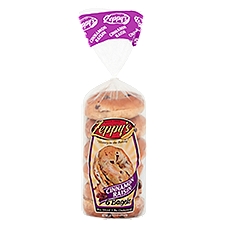 Zeppy's Cinnamon Raisin Pre-Sliced Bagels, 6 count, 20 oz