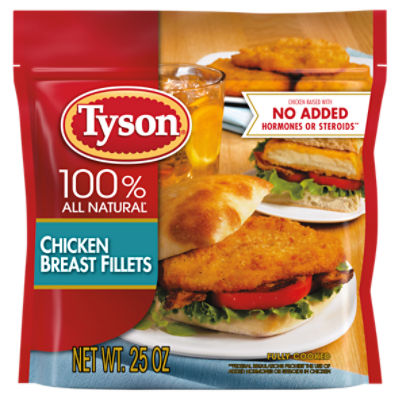 Tyson Fully Cooked Portioned Chicken Breast Fillets, 25 oz. (Frozen)