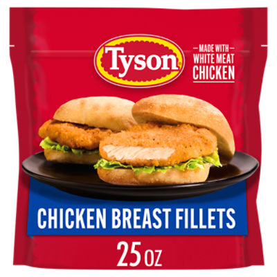 Tyson Fully Cooked Portioned Chicken Breast Fillets, 25 oz. (Frozen