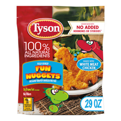 Tyson Fully Cooked Fun Nuggets with Whole Grain Breading, 29 oz. (Frozen)