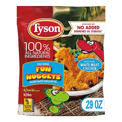Tyson Fully Cooked Fun Nuggets with Whole Grain Breading, 29 oz. (Frozen)