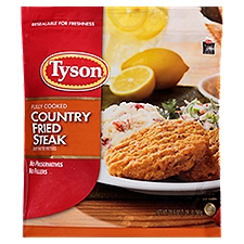 Tyson Country Fried Steak, Beef Pattie Fritters, 1.28 Pound