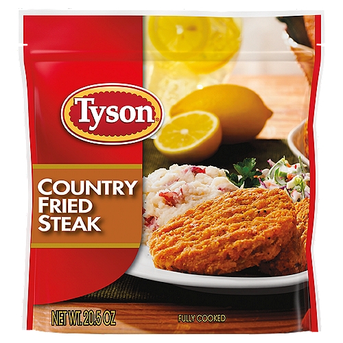 Tyson Fully Cooked Country Fried Steak Patties, 20.5 oz. (Frozen)