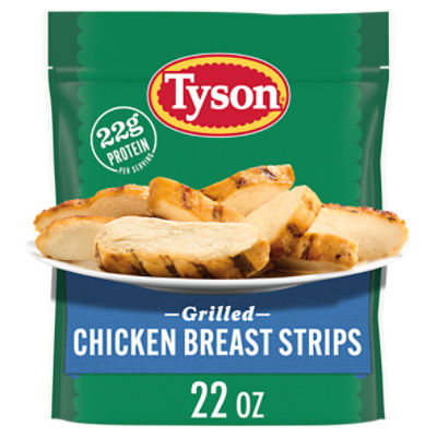 Tyson Grilled & Ready Fully Cooked Grilled Chicken Breast Strips, 22 oz
