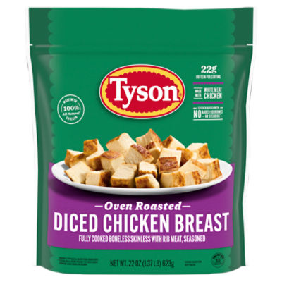Tyson Grilled & Ready Oven Roasted Diced Chicken Breast, 22 oz