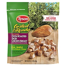 Tyson Grilled & Ready Oven Roasted Diced Chicken Breast, 22 oz