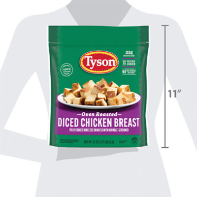 Tyson Frozen Oven Roasted Diced Chicken Breast, 22 oz