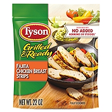 Tyson Grilled & Ready Fully Cooked Fajita Chicken Strips, 22 oz. (Frozen), 22 Ounce