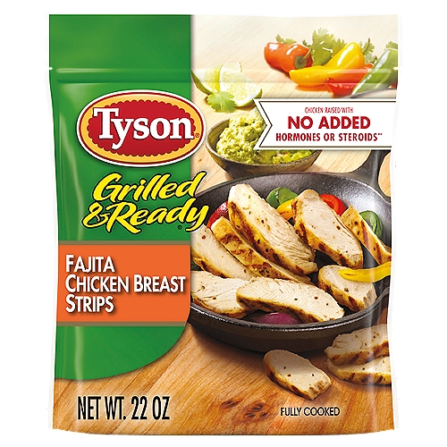 Tyson Grilled & Ready Fully Cooked Fajita Chicken Strips, 22 oz. (Frozen)