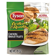 Tyson Grilled & Ready Fully Cooked Grilled Chicken Breast Fillets, 19 oz. (Frozen), 19 Ounce