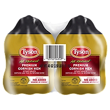 Tyson All Natural* Premium Frozen Cornish Hen Without Giblets Twin Pack