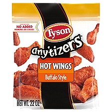 Tyson Any'tizers Frozen Bone in Buffalo, Chicken Hot Wings, 1.38 Pound