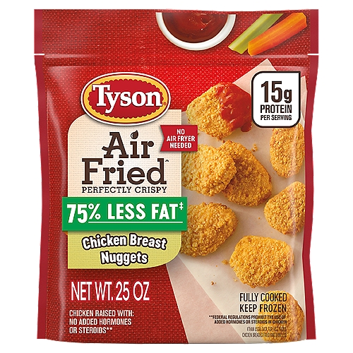 Tyson Air Fried Perfectly Crispy Chicken Nuggets, 25 oz. (Frozen)