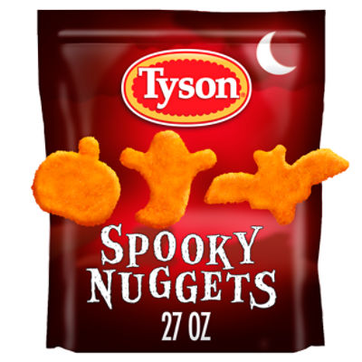 Tyson Fully Cooked Spooky Nuggets Breaded Shaped Chicken Patties, 27 oz Bag