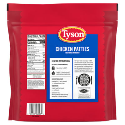 Tyson Frozen Chicken Patties, 23 oz