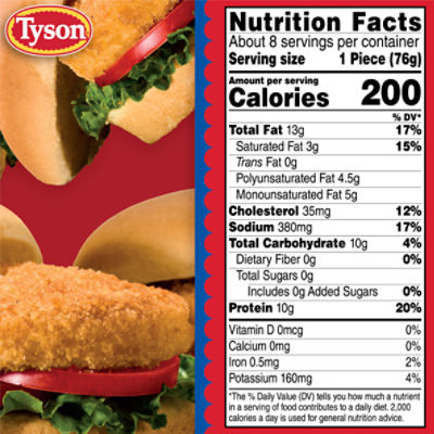 Tyson Frozen Chicken Patties, 23 oz