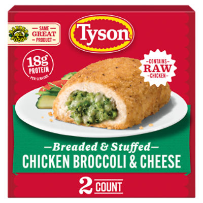 Tyson Frozen Stuffed Chicken Breasts Broccoli Cheese, 2 Count