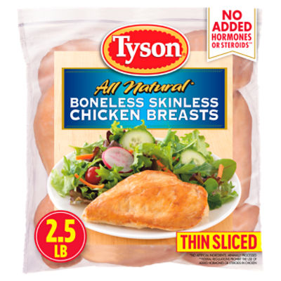 Tyson Boneless Skinless Chicken Breasts, 2.5 lb. (Frozen)